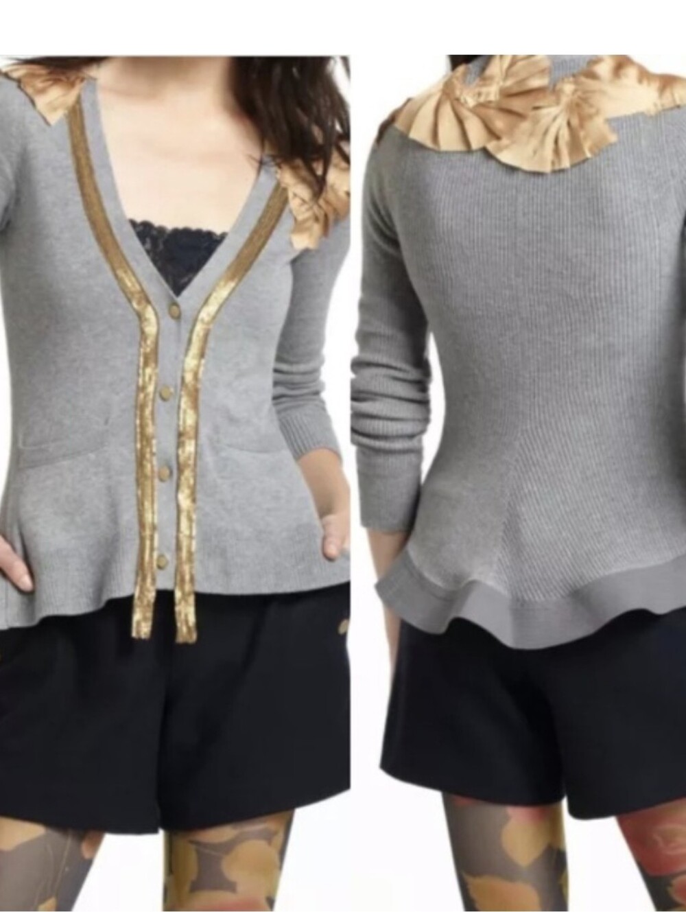 Yellow Birds For Anthropologie Vermeil Streams Cardigan Size XS